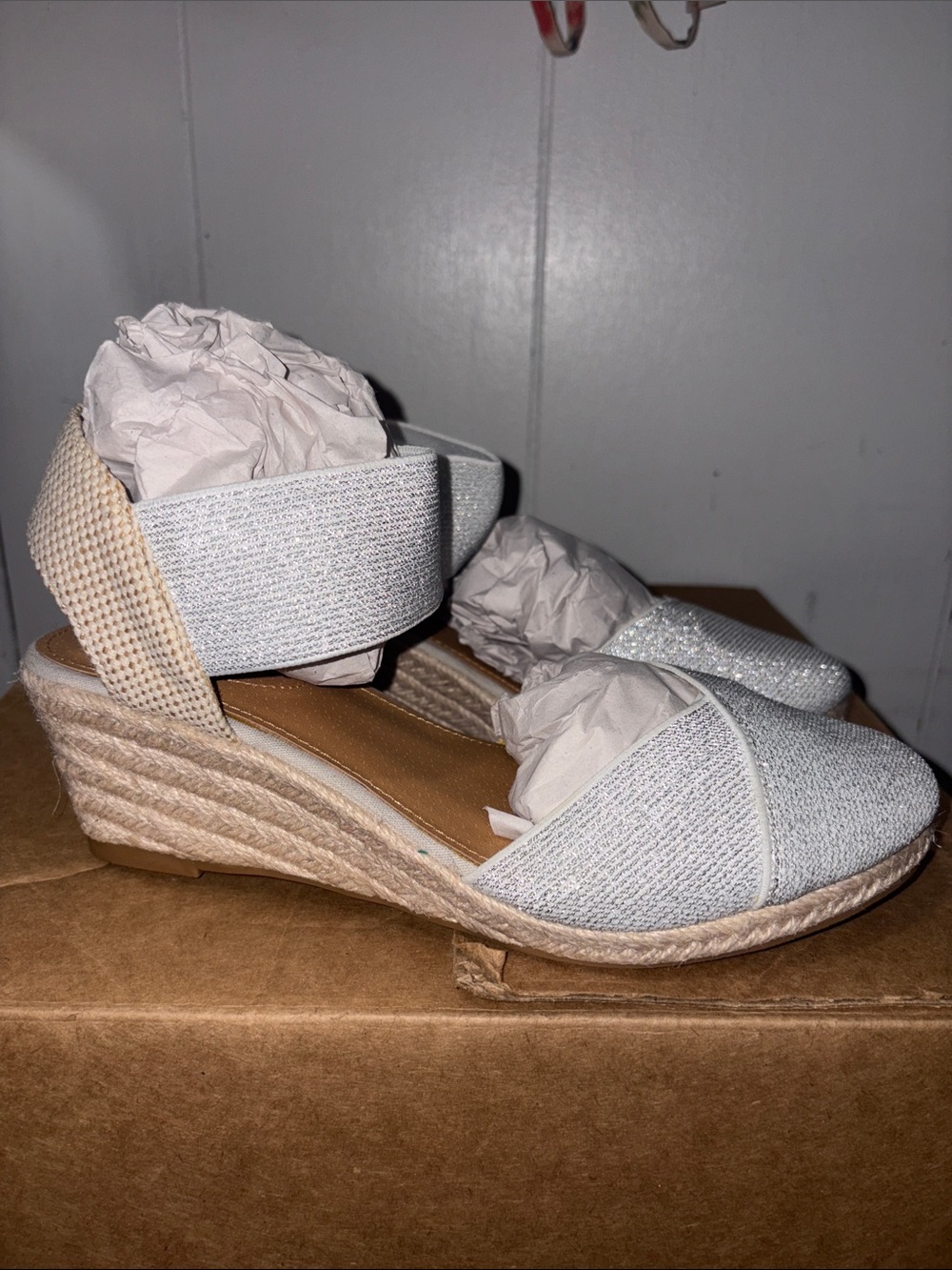 Women’s Comfortview Espadrille Wedge Sandals size 8.5W